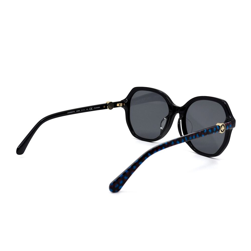 NEW KATE SPADE LOURDES/F/S 3H2 BLACK GREY POLARIZED AUTHENTIC SUNGLASSES - Picture 8 of 12